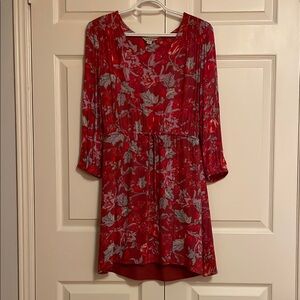 Boho Chic Floral Red Dress